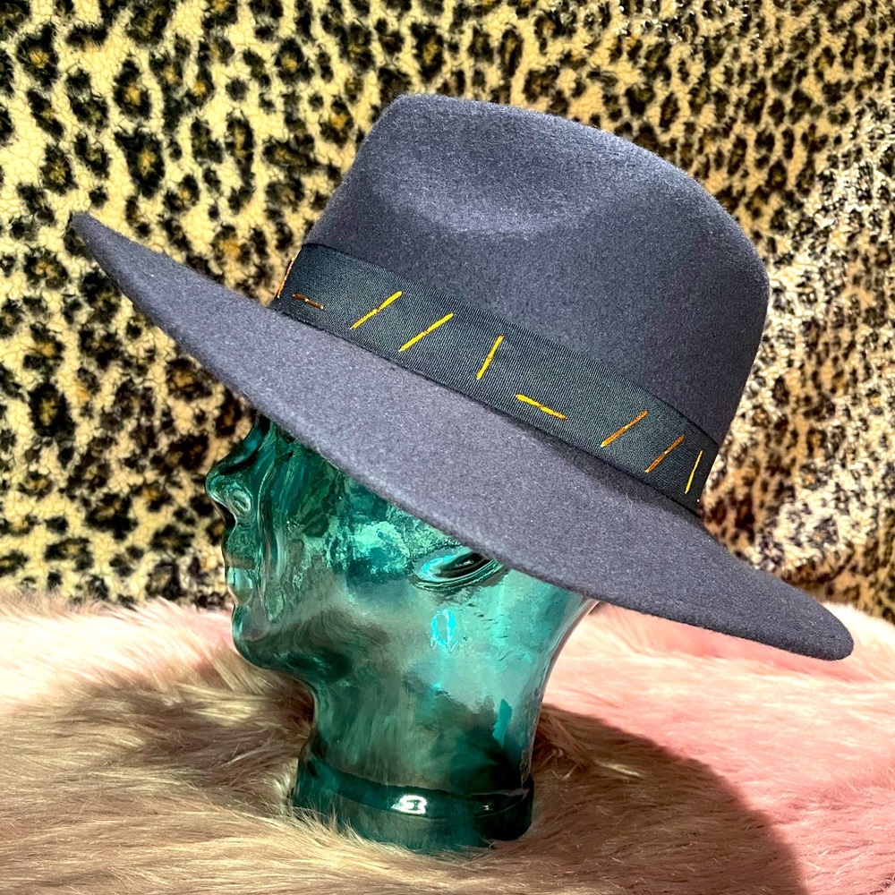 Navy Fedora, Rancher, Gambler Hat